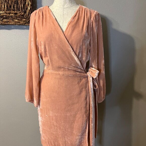 NWT J. Crew Velvet Wrap Dress - Picture 3 of 4